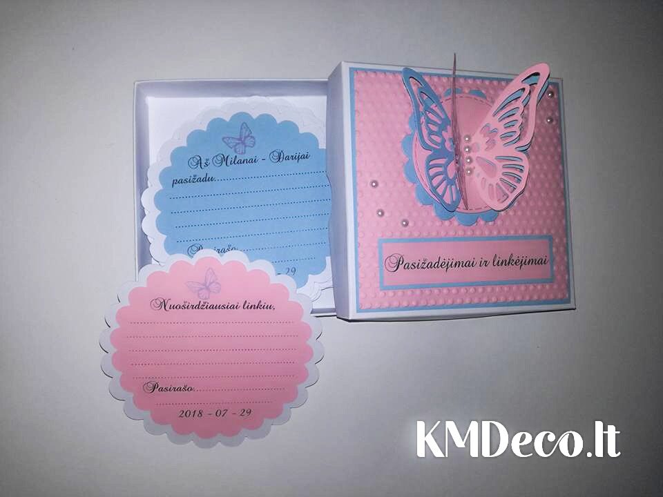 Pasižadėjimų ir/arba linkėjimų ir/arba profesijų kortelės (Melsvai rožinės)