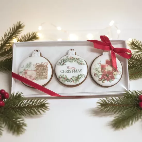 Šventinis sveikinimas, 3 meduoliai dėžutėje