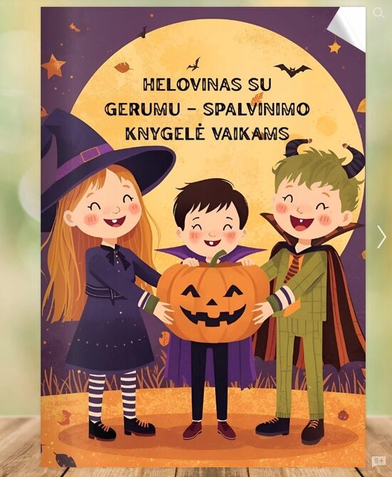 Atspausdinta Helovinas su gerumu – Spalvinimo knygelė vaikams