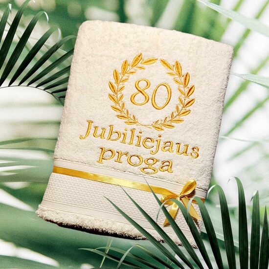 Siuvinėtas rankšluostis 80 Jubiliejus