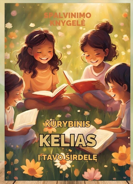 Atspausdinta spalvinimo knygelė Kūrybiškumo kelias į Tavo širdelę (20 puslapių)