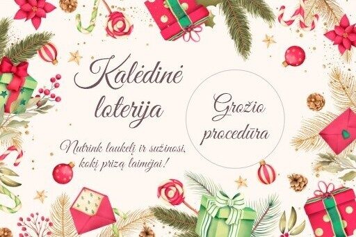 Kalėdinė loterija 9x6 cm