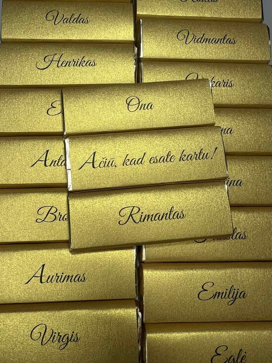 Dovanėlė svečiui - stalo kortelė AUKSO LUITAS