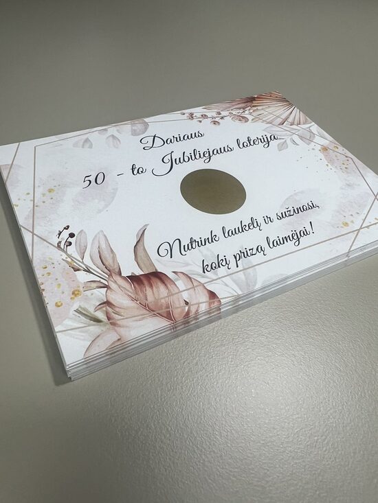 Jubiliejinė loterija Rusvas akcentas