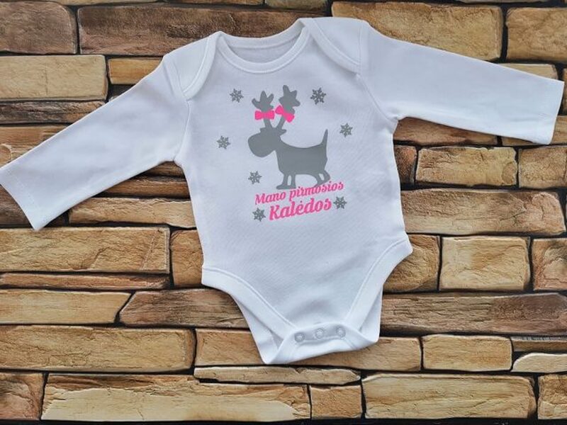 Smėlinukas - Mano pirmosios Kalėdos (rožinis tekstas)