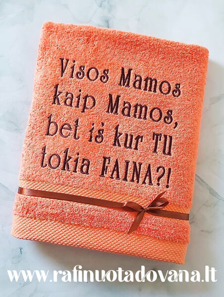 Siuvinėtas rankšluostis - Visos Mamos... Nr.1