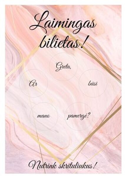 Kvietimas pamergei, pabroliui arba liudininkams Nr.6