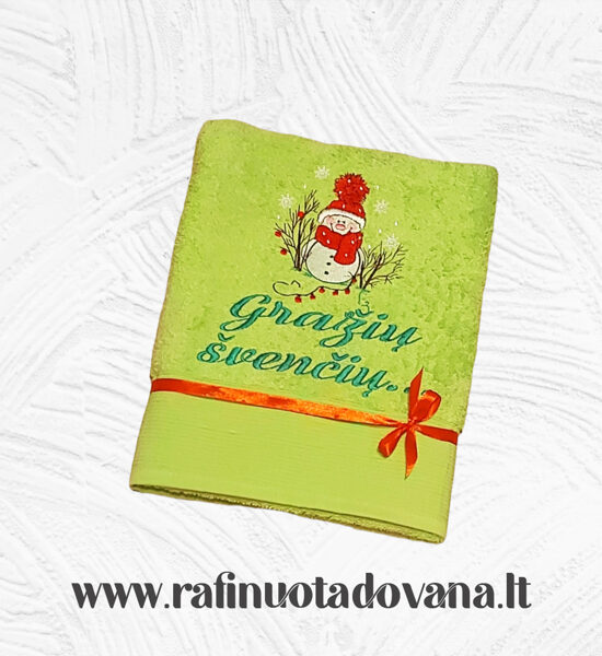 Siuvinėtas rankšluostis Gražių švenčių Besmegenis