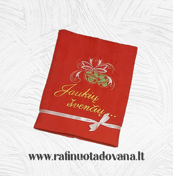 Siuvinėtas rankšluostis Jaukių švenčių žvangučiai