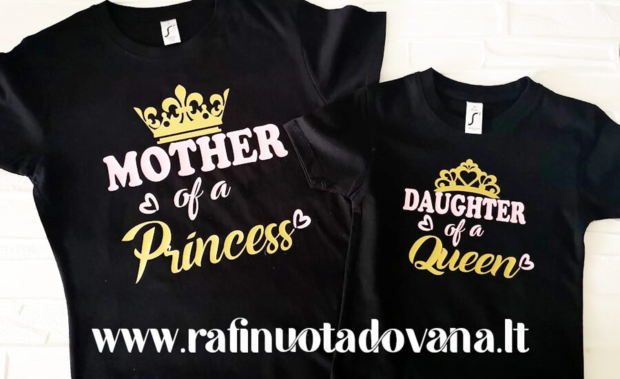 Marškinėliai - Mamai ir dukrai Princess