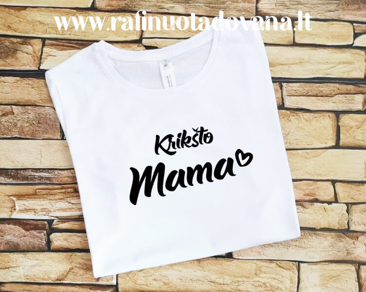 Marškinėliai - Krikšto mama (širdelė)