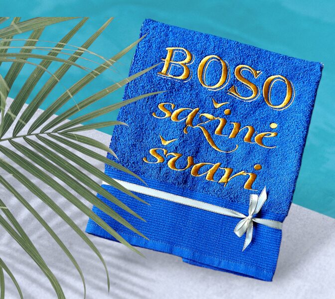 Siuvinėtas rankšluostis Boso sąžinė švari