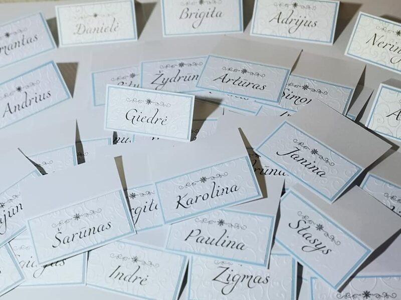 Stalo - vardo kortelė - Šerkšnas