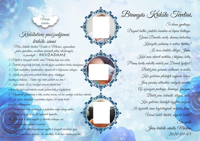 Krikštatėvių pasižadėjimai - Mėlynos rožės