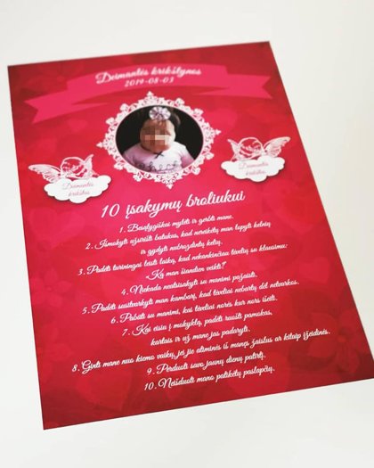 Įsakymai broliukui - Angelas (bordo)