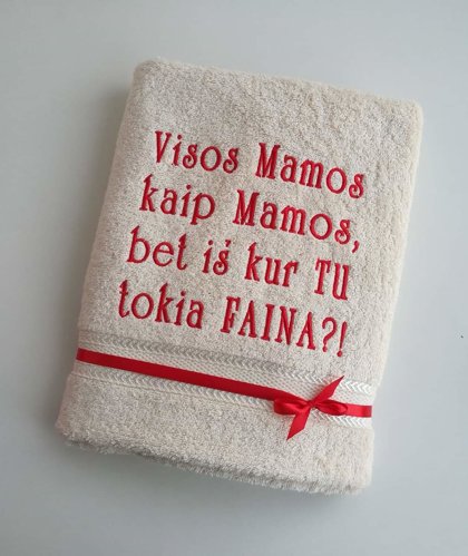 Siuvinėtas rankšluostis - Visos Mamos...