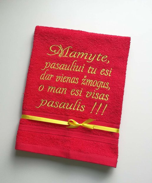 Siuvinėtas rankšluostis Mamyte, Tu esi...