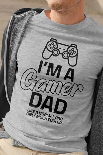 Marškinėliai I'm a gamer DAD...