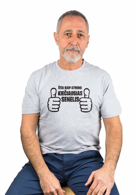 Marškinėliai Kiečiausias Senelis