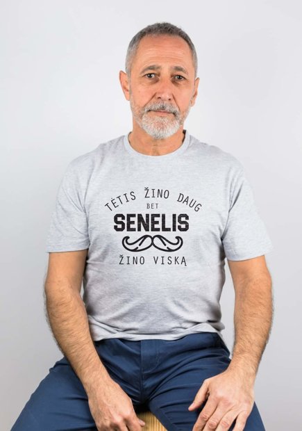 Marškinėliai Senelis žino viską