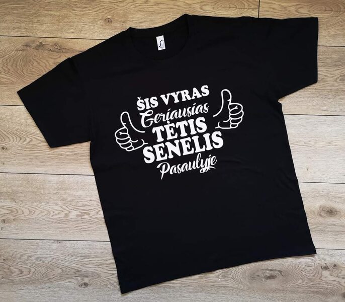 Marškinėliai Šis vyras geriausias Tėtis Senelis Pasaulyje