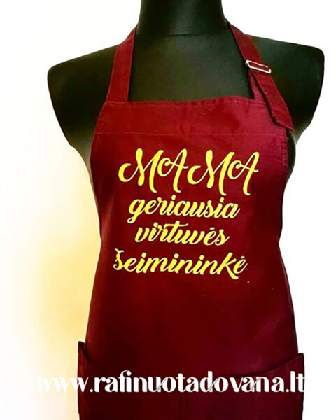 Siuvinėta prijuostė Mama geriausia