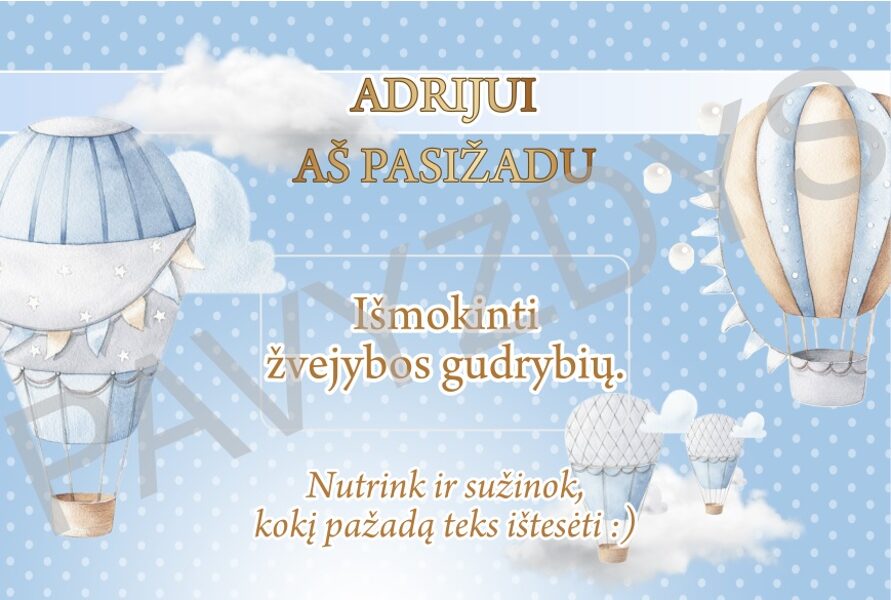 Nutrinami, įrašyti pažadai - Oro balionas