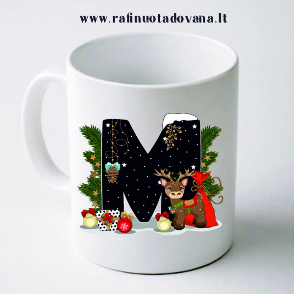 Kalėdinis puodelis Raidė (yra kitų raidžių pasirinkimas)