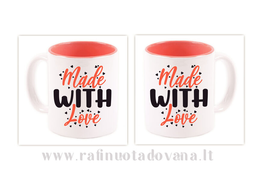 Puodelis su spauda - Made with love
