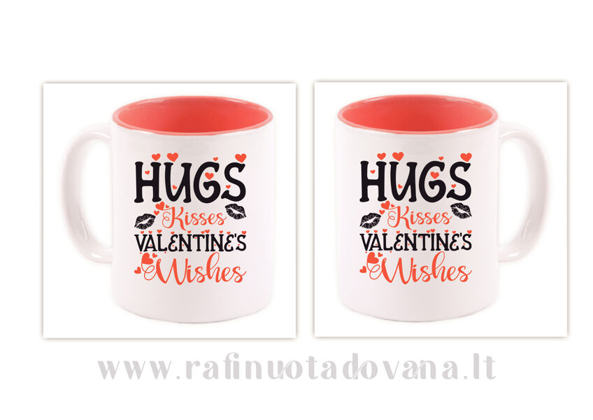 Puodelis su spauda - Hugs, kisses...