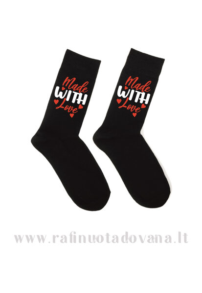 Kojinės su spauda - Made with love