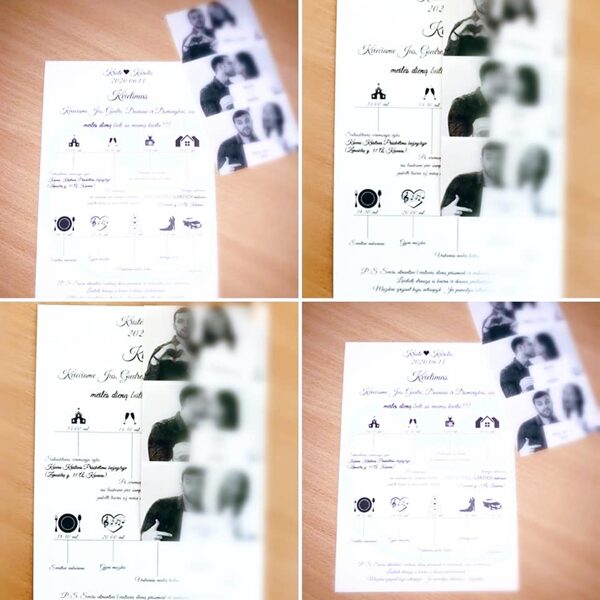 Vestuvių kvietimas KV - kortelė