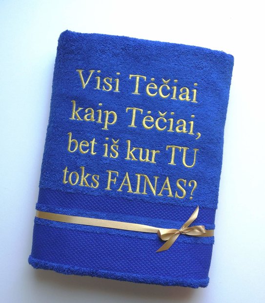 Siuvinėtas rankšluostis Visi Tėčiai...