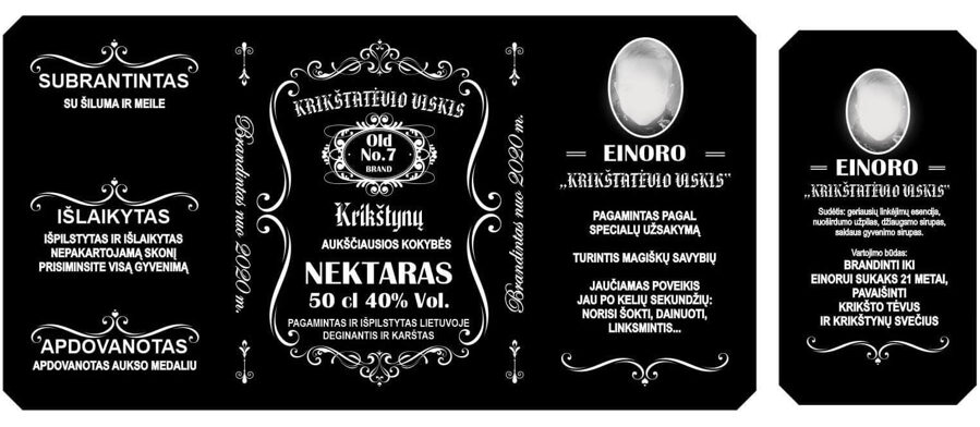 Krikštatėvio gėrimo etiketė