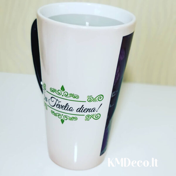 DIDELIS MAGIŠKAS LATTE PUODELIS Tėvelių dienai (su Jūsų tekstu)