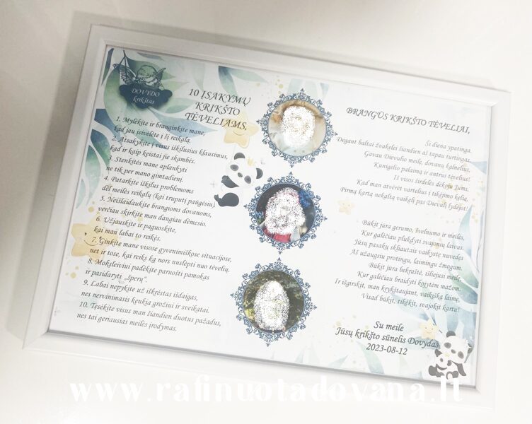 Prašymai, įsakymai Krikšto tėveliams - Panda